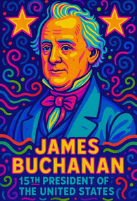 James Buchanan Pop Art Historical Poster PosterGoat