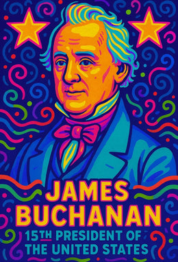 James Buchanan Pop Art Historical Poster PosterGoat