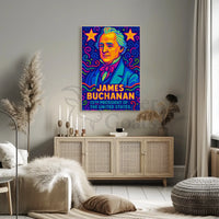 James Buchanan Pop Art Historical Poster PosterGoat