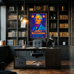 James Buchanan Pop Art Historical Poster PosterGoat
