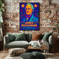 James Buchanan Pop Art Historical Poster PosterGoat