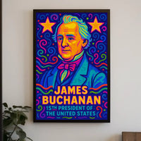 James Buchanan Pop Art Historical Poster PosterGoat