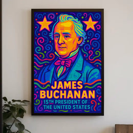 James Buchanan Pop Art Historical Poster PosterGoat