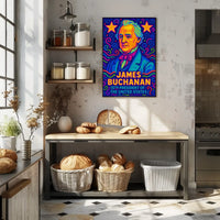 James Buchanan Pop Art Historical Poster PosterGoat