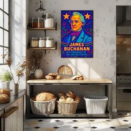 James Buchanan Pop Art Historical Poster PosterGoat