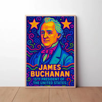 James Buchanan Pop Art Historical Poster PosterGoat