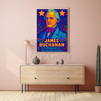 James Buchanan Pop Art Historical Poster PosterGoat