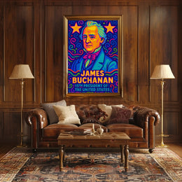 James Buchanan Pop Art Historical Poster PosterGoat