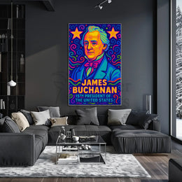 James Buchanan Pop Art Historical Poster PosterGoat