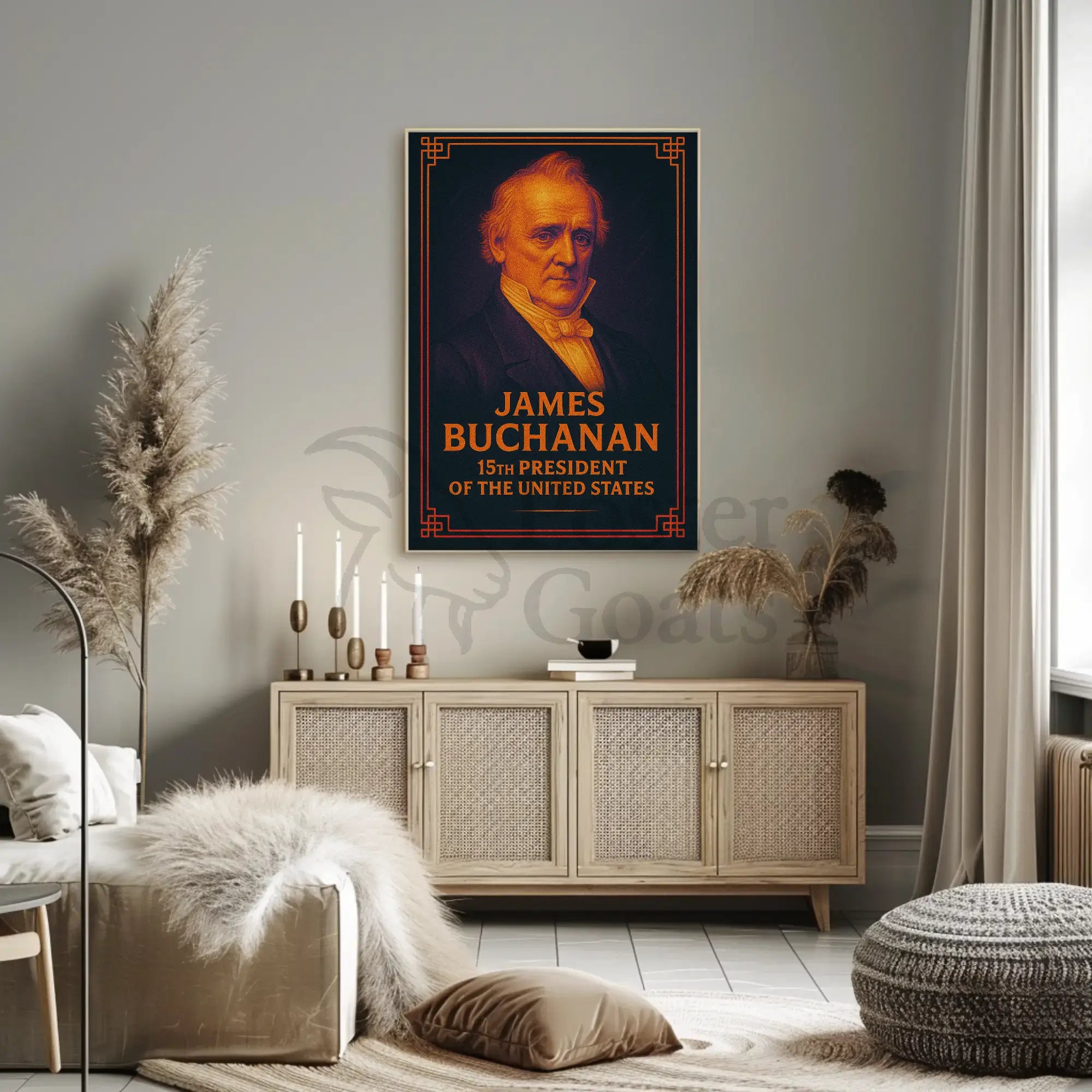 James Buchanan Vintage Presidential Historical Poster PosterGoat