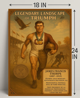 James Francis Thorpe Legendary Athlete Poster PosterGoat