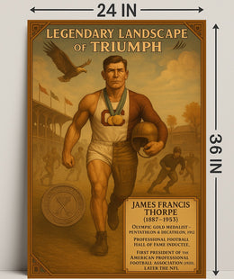 James Francis Thorpe Legendary Athlete Poster PosterGoat