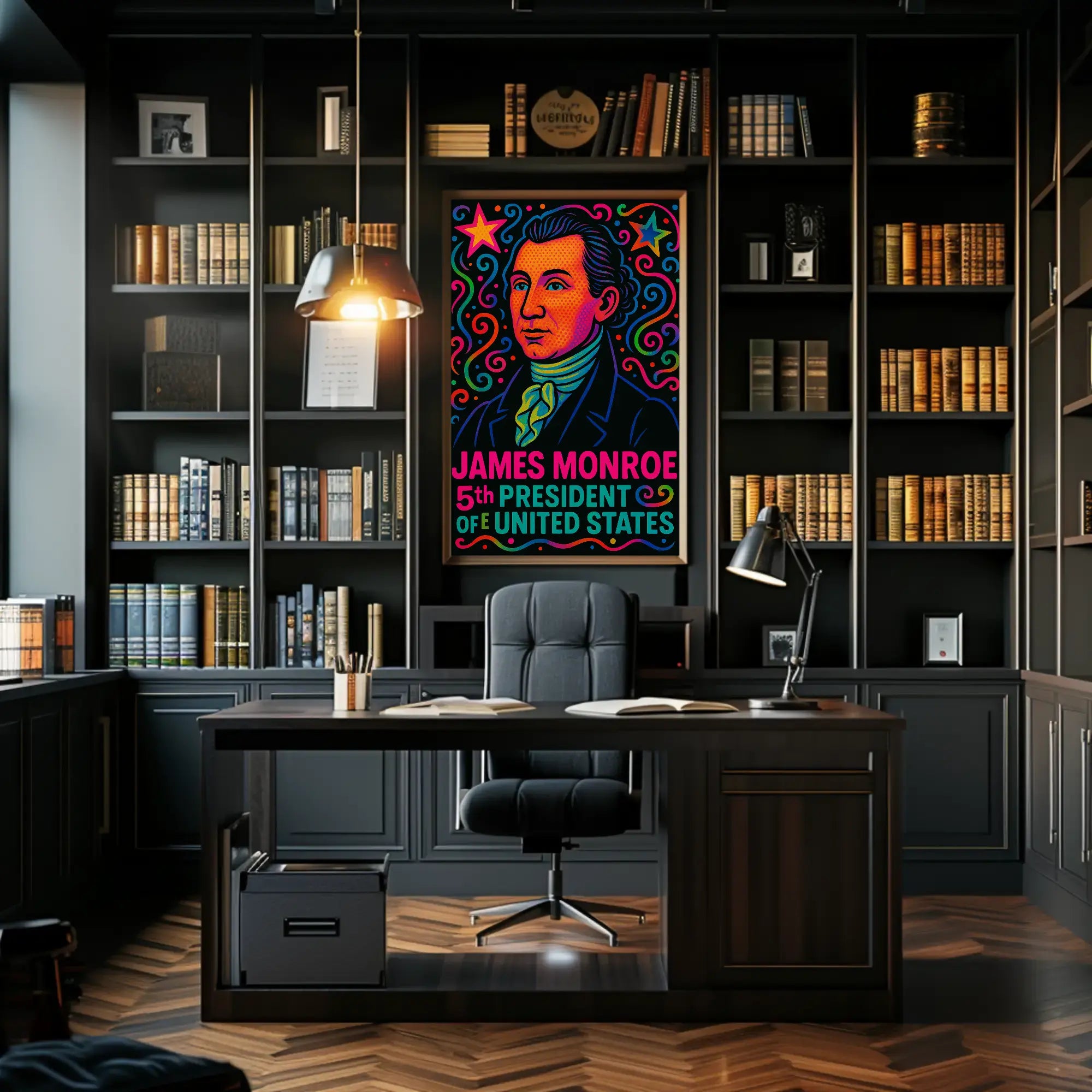 James Monroe Retro Pop Art Historical or Presidential Poster PosterGoat