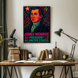 James Monroe Retro Pop Art Historical or Presidential Poster PosterGoat
