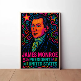 James Monroe Retro Pop Art Historical or Presidential Poster PosterGoat
