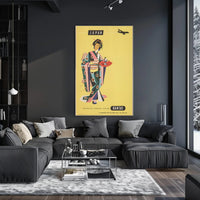 Japan Air Travel 1950s Modernist Graphic Travel Poster PosterGoat