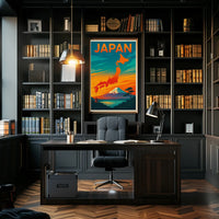 Japan Travel Art: Vibrant Cultural Landmarks Travel Poster PosterGoat