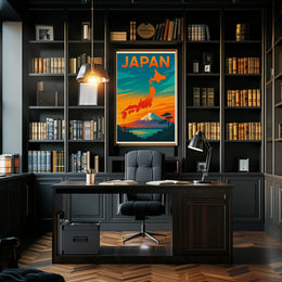 Japan Travel Art: Vibrant Cultural Landmarks Travel Poster PosterGoat