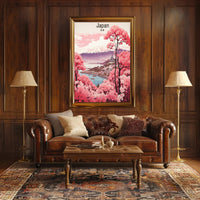 Japan in Spring: Serene Landscape Travel Poster PosterGoat