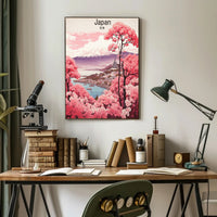 Japan in Spring: Serene Landscape Travel Poster PosterGoat