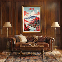 Japan's Scenic Fukui Landscape Travel Poster PosterGoat