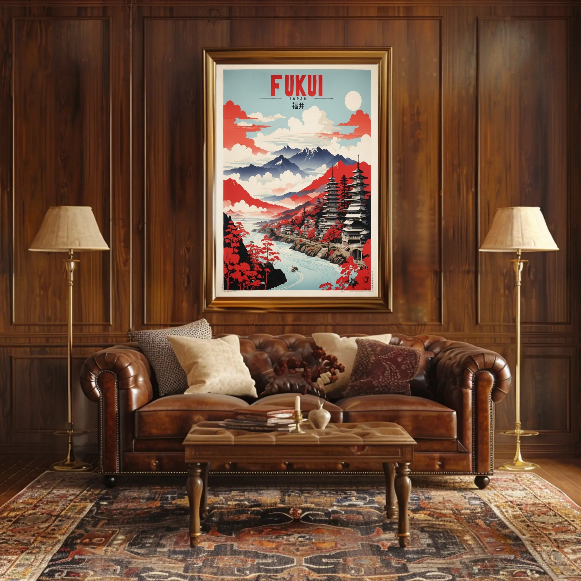Japan's Scenic Fukui Landscape Travel Poster PosterGoat