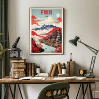 Japan's Scenic Fukui Landscape Travel Poster PosterGoat