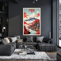 Japan's Scenic Fukui Landscape Travel Poster PosterGoat