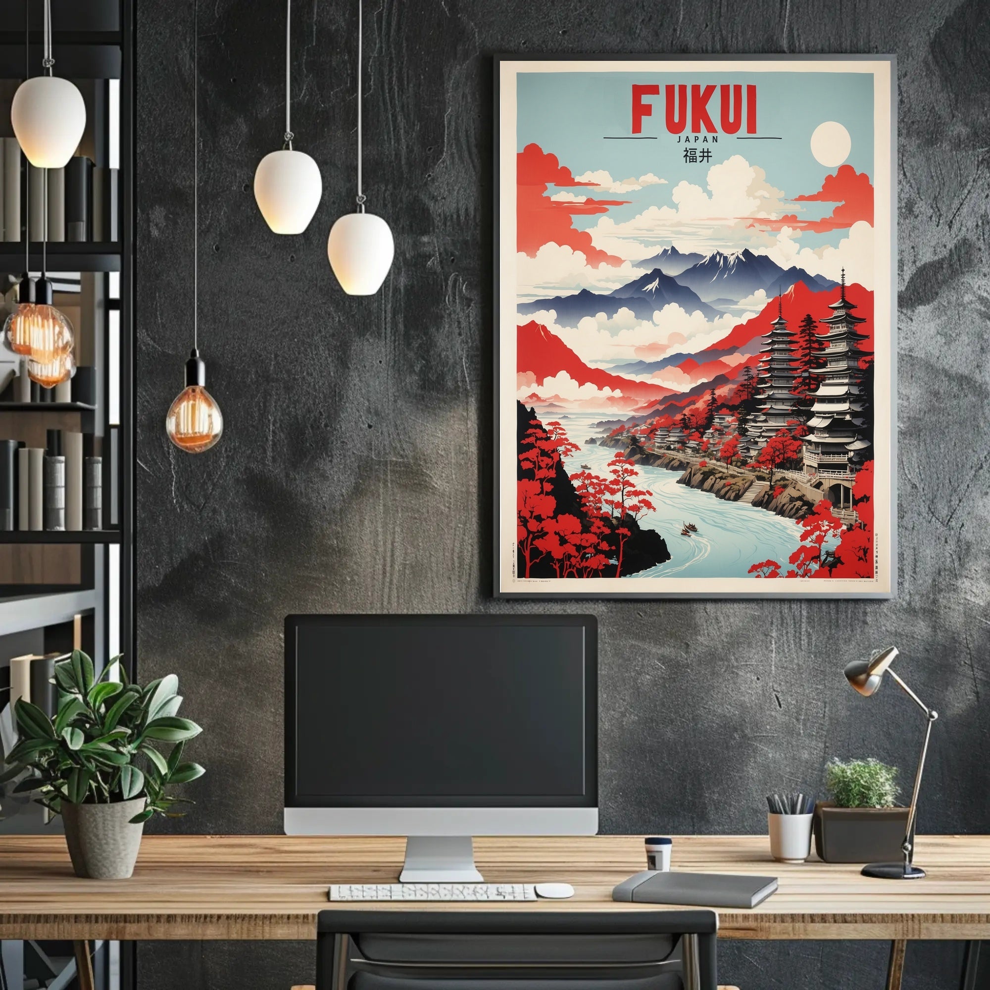 Japan's Scenic Fukui Landscape Travel Poster PosterGoat