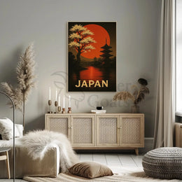 Japan's Tranquil Beauty Vintage Travel Poster PosterGoat