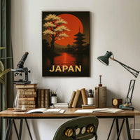 Japan's Tranquil Beauty Vintage Travel Poster PosterGoat