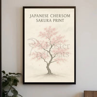 Japanese Cherry Blossom Tree Art Print - Cultural Poster PosterGoat