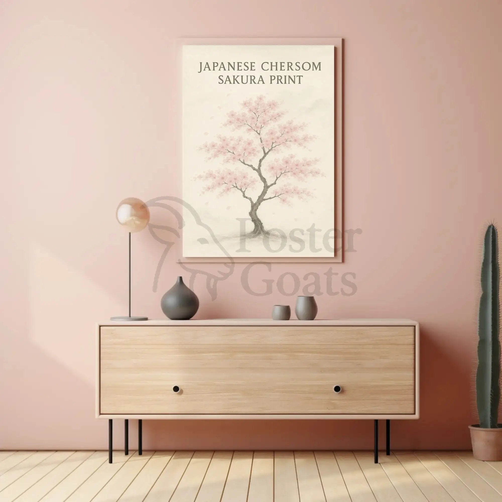 Japanese Cherry Blossom Tree Art Print - Cultural Poster PosterGoat