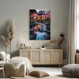 Japanese Garden Serenity Cultural or Heritage Poster PosterGoat