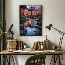 Japanese Garden Serenity Cultural or Heritage Poster PosterGoat