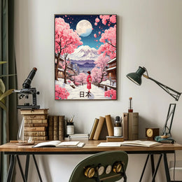 Japanese Kimono Stroll: Cultural or Heritage Poster PosterGoat