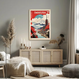 Japanese Landscape with Mount Fuji: Travel Poster PosterGoat