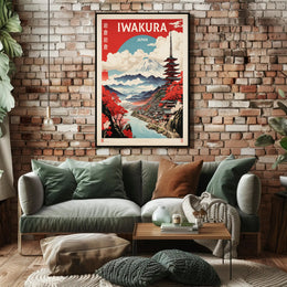 Japanese Landscape with Mount Fuji: Travel Poster PosterGoat