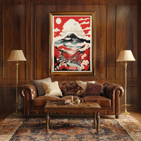 Japanese Mt. Fuji and Cherry Blossoms Cultural Poster PosterGoat