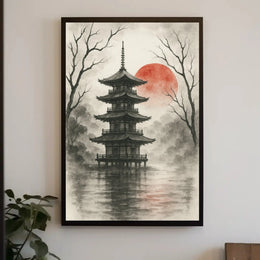 Japanese Pagoda Serenity Cultural Heritage Poster PosterGoat