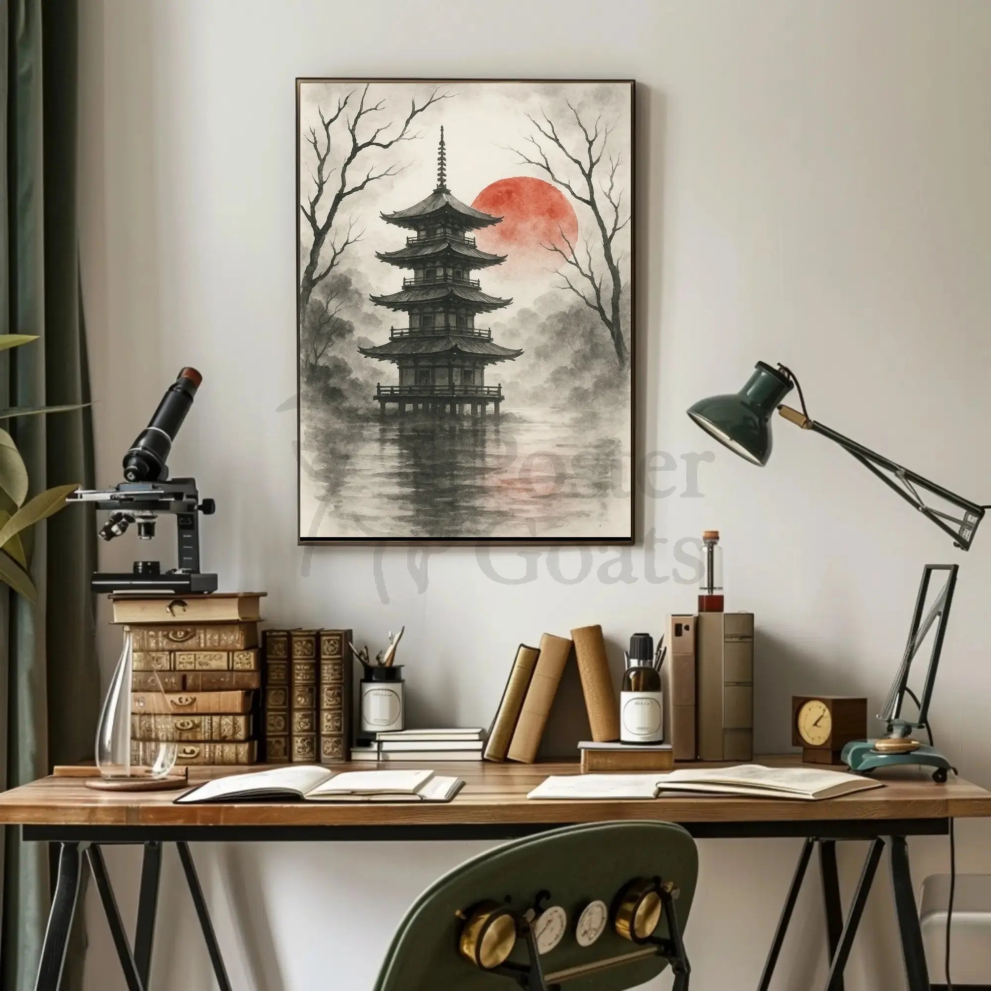 Japanese Pagoda Serenity Cultural Heritage Poster PosterGoat