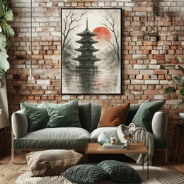 Japanese Pagoda Serenity Cultural Heritage Poster PosterGoat
