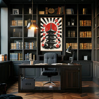 Japanese Pagoda & Cherry Blossoms Cultural Heritage Poster PosterGoat