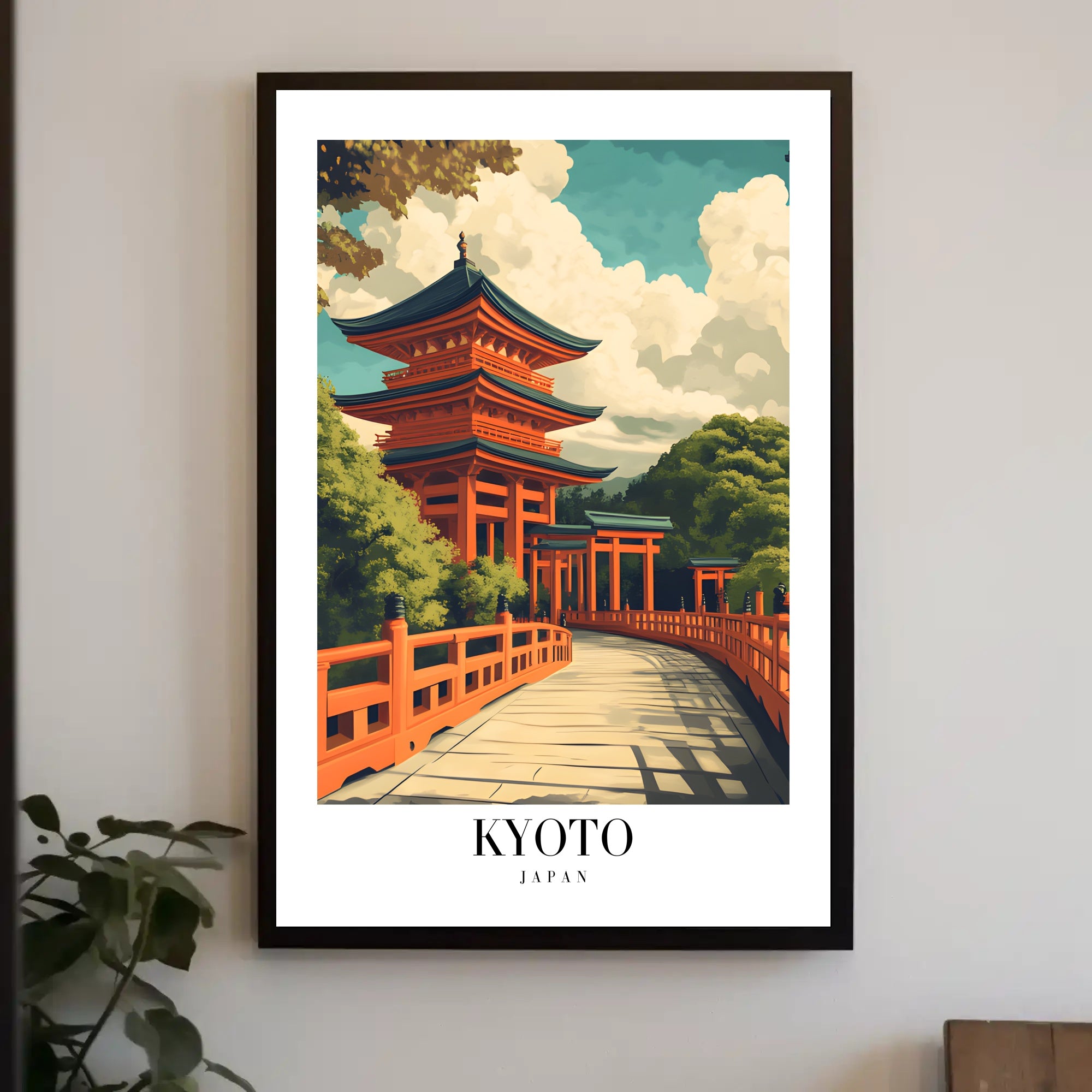 Japanese Temple Pagoda Artistry Travel Poster PosterGoat