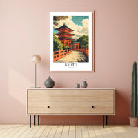 Japanese Temple Pagoda Artistry Travel Poster PosterGoat