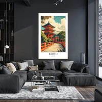Japanese Temple Pagoda Artistry Travel Poster PosterGoat