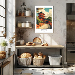 Japanese Temple Pagoda Artistry Travel Poster PosterGoat