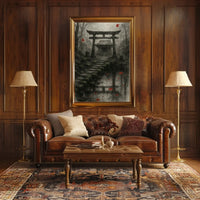 Japanese Torii Gate Autumn Scene Heritage Poster PosterGoat