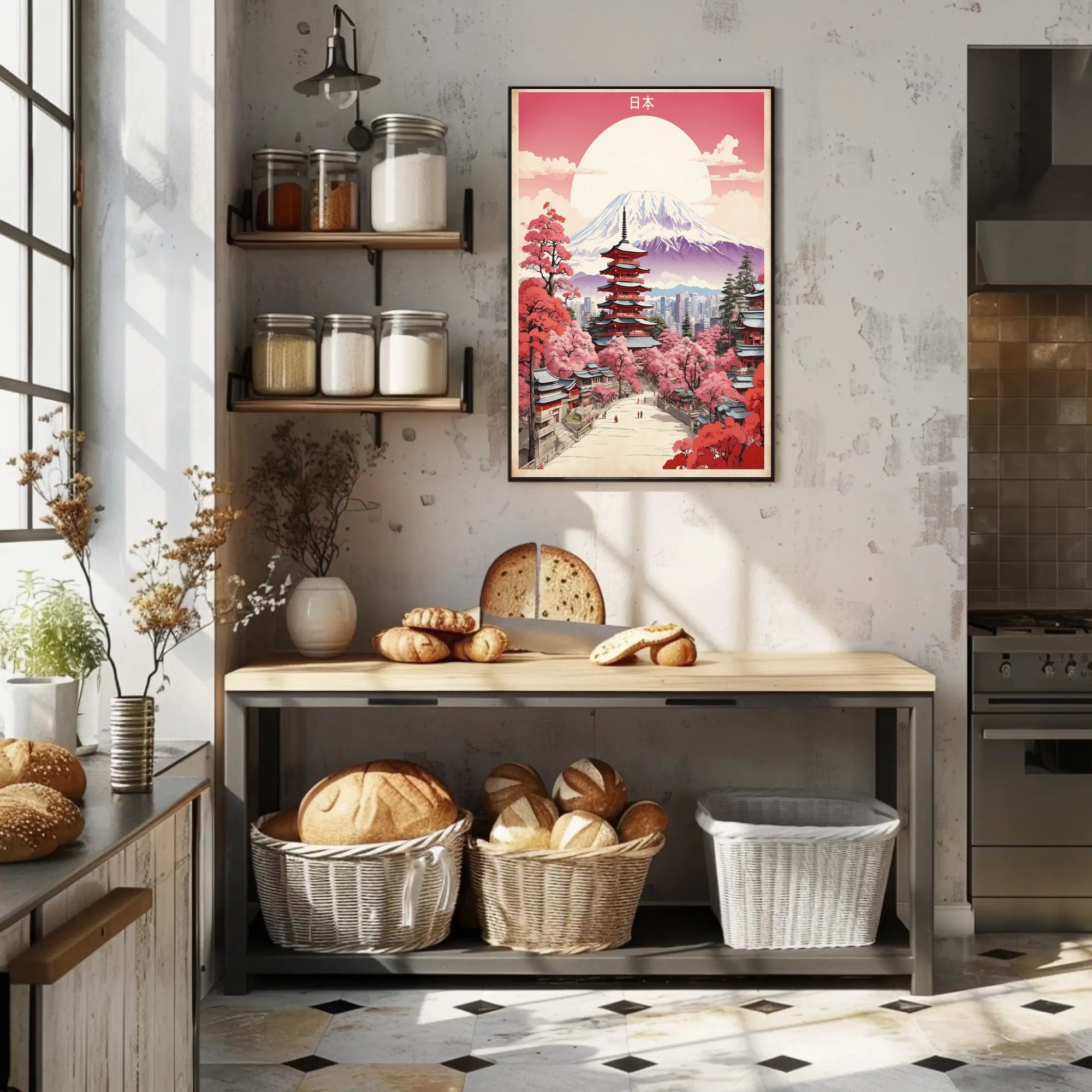 Japanese Tranquility Cherry Blossoms Cultural Heritage Poster PosterGoat