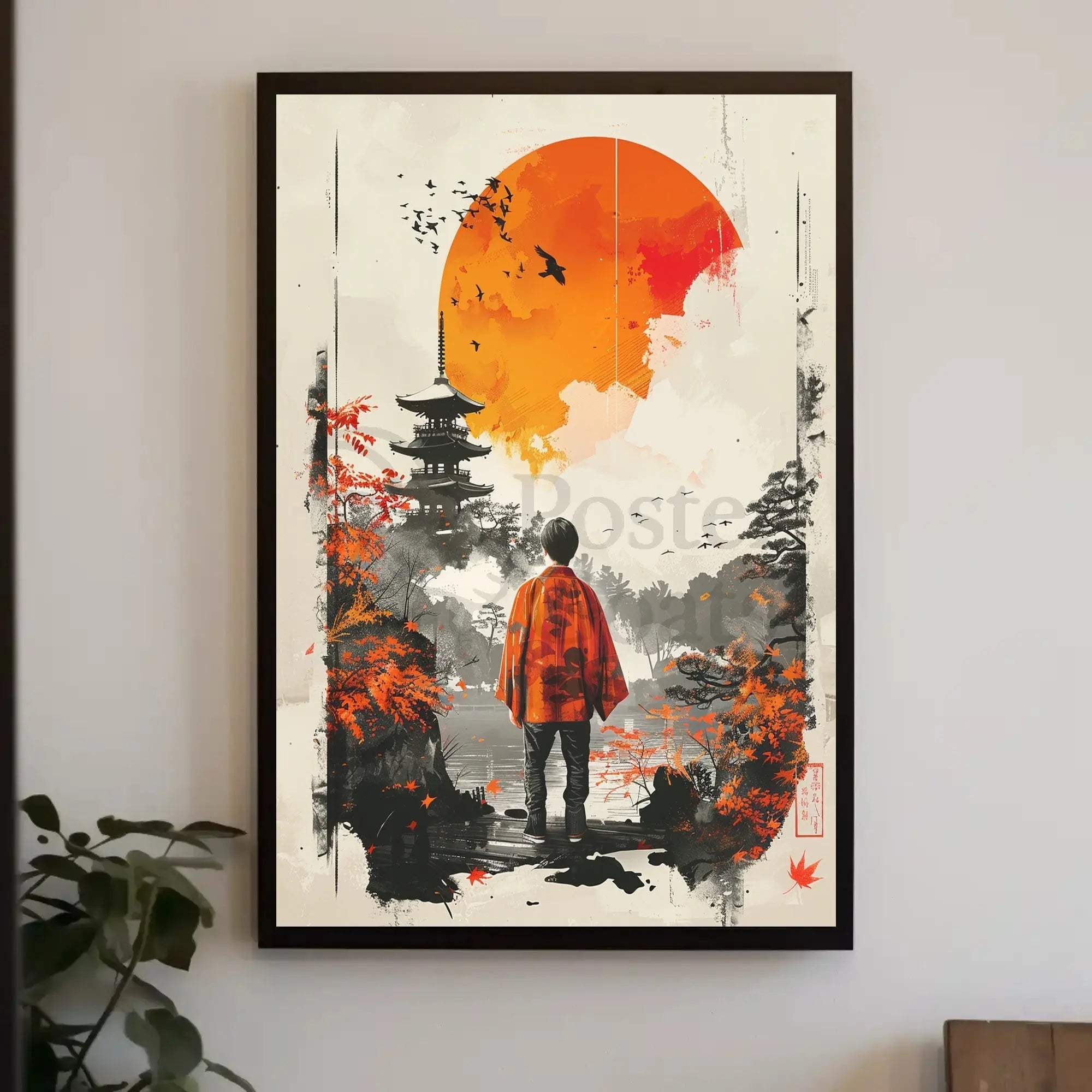 Japanese Tranquility in Autumn - Cultural or Heritage Poster PosterGoat